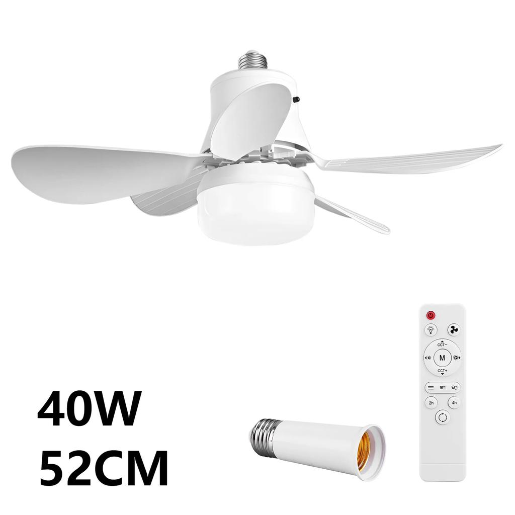 Ceiling Fan with Light Ceiling Fan Light Remote Control LED Light Fan 3 Light Colors Timing Wireless Fan for Living Room Bedroom