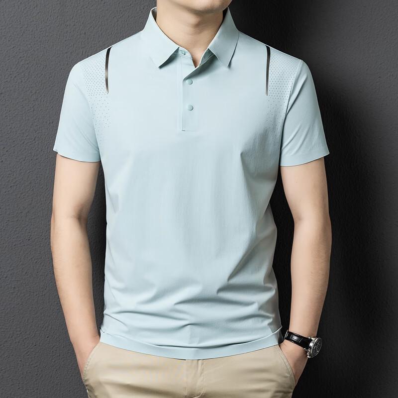 ELETEN Men s Versatile Short Sleeve Polo Shirt 4XL