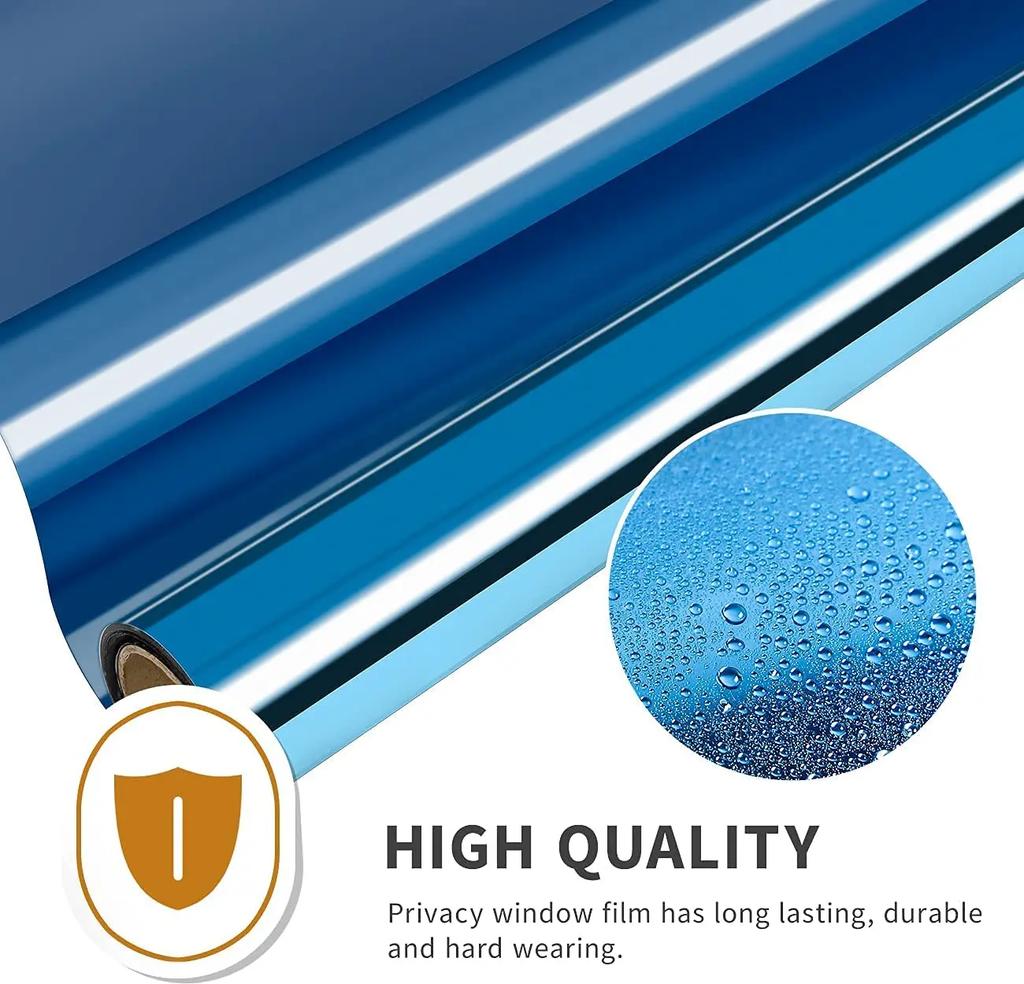 Self Adhesive Mirror Window Film Sunscreen Vinyl Glass Tinting for Decoration UV Protection Glass Sticker Solar Window Shades