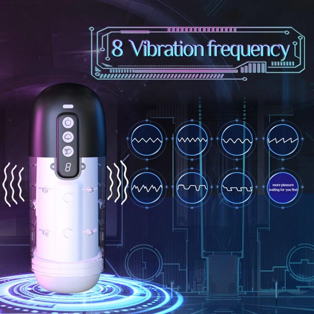 Male Masturbation Cup Automatic Sucking Real Oral Vagina Vacuum Suction Vibrator Masturbator Sex Toys for Men Blowjob Sexy Shop