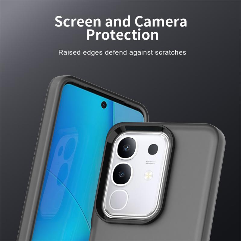 Anti-Drop Candy Color Phone Case For Vivo Y29 Matte PC Transparent Back Case For Vivo Y29 4G Cover For Vivo Y29 Case 6.68 inch