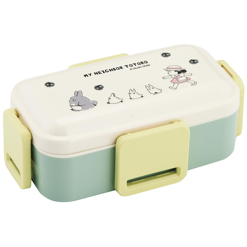 Skater Bento Box, 2-Tier, 600ml, for Women, Made in Japan, with a Soft Dome-Shaped Lid, Dishwasher and Microwave Safe, Ghibli, My Neighbor Totoro