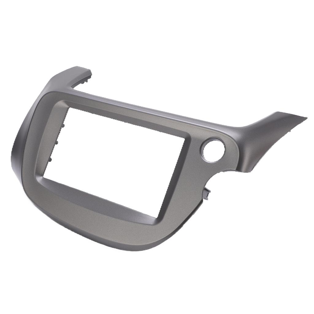 2 DIN ABS Center Console CD Trim Panel Cover Car Adaptations Replacement for Fit Jazz 2008‑2013