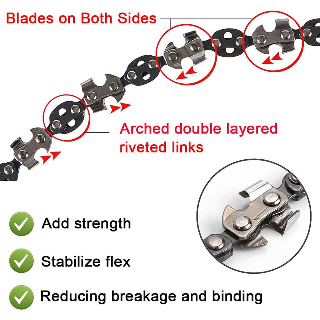 53In Hand Rope Chain Saw Sharp Manual Tree Limb Chain Saw 68 Teeth Folding Pocket Rope Chainsaw Tree Cutting Tool for Gardening