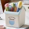 Pen Stand Pencil Storage Box Large Capacity Makeup Brush Organizer Sweet House Pen Holder  School