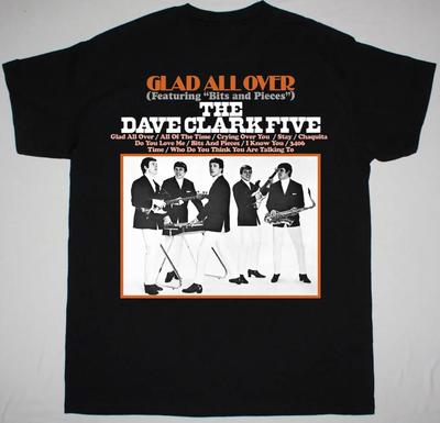 NEU The Dave Clark Five Glad All Over Geschenk für Fan Schwarz Alles T-Shirt Unisex T-Shirt