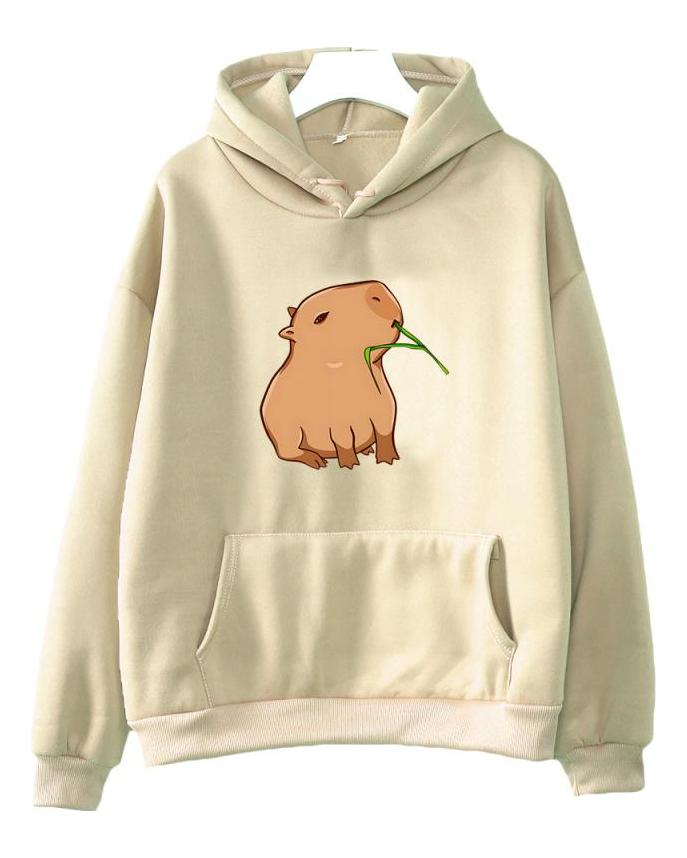 Funny Capybara Print Mikina Dámské/Pánské Kawaii Kreslené topy Mikina pro dívky Unisex Fashion Harajuku Grafické Pulovry s kapucí