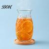 Juice Glass Cup Pineapple Shape Cocktail Glass, 480ml Embossed Tumbler for Hot And Cold Drink Beverages, Creative Bar Glassware Whiskey, Vintage Home