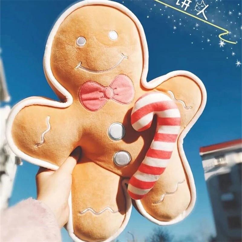 Kerst Peperkoekman Pluche Pop Kerst Niet-origineel Kussen Huisdecoratie Speelgoed voor Kinderen Kerstmis Hoge Kwaliteit Cadeau