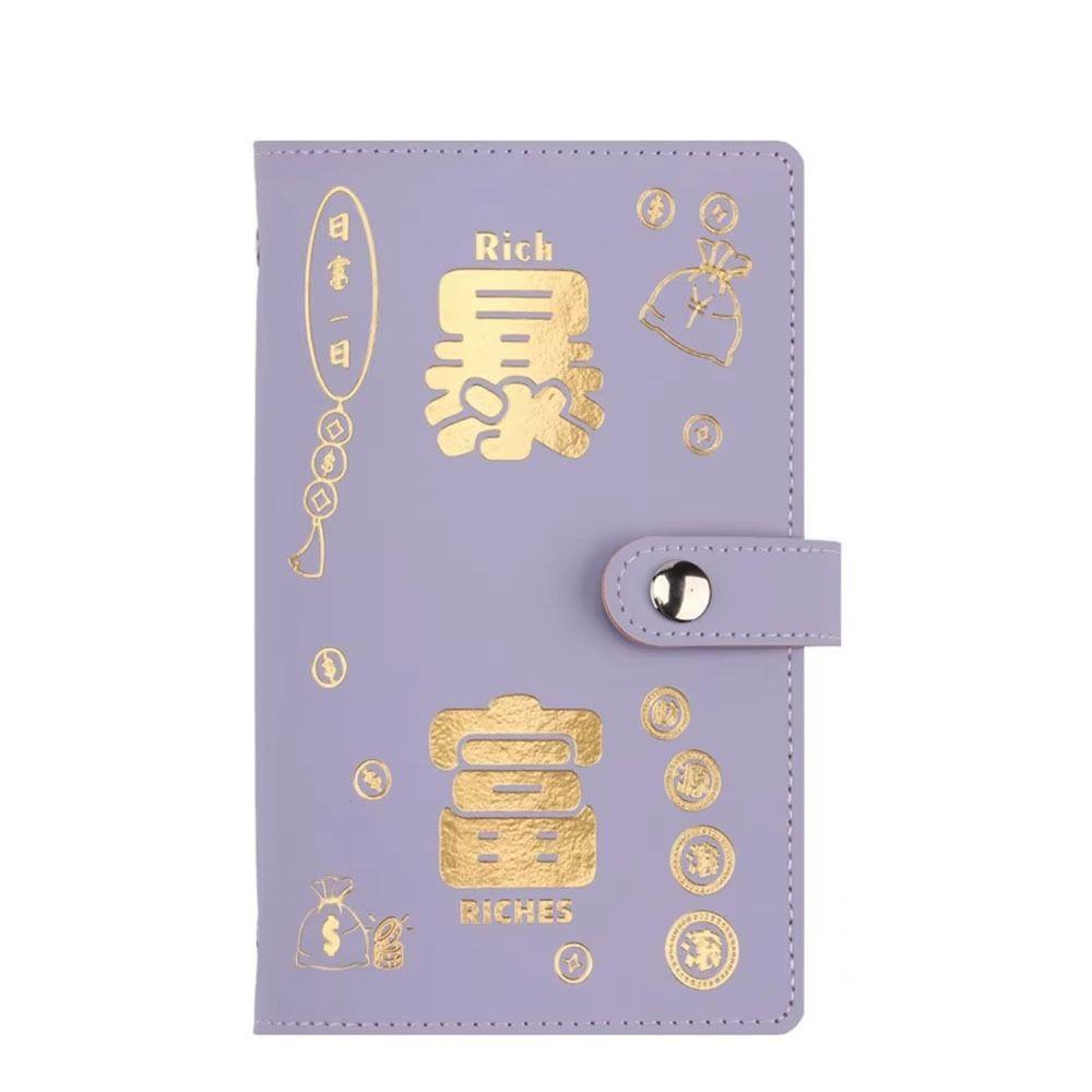 Waterproof Money Saving Challeng Book PU Leather Cash Budget Notebook Money Organizer