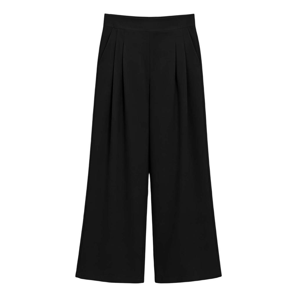 Girls Elastic Waist Wide Leg Pants Casual Loose Fit Trousers Comfortable Soft Fabric Suitable for Everyday Wear and Outdoor Activities