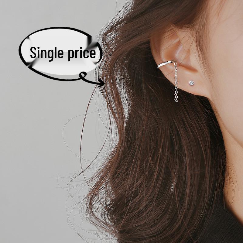 European & American Twist Long Tassel Clip-On Ear Cuff for Women