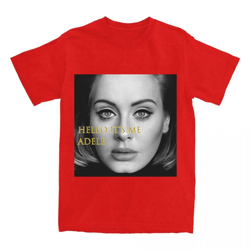 

Adele Adkins T-shirts Roupas Femininas Cotton Soft Comfortable Camiseta High Quality Graphic Print Casual Women Anime T-shirt Band T-shirt summer Tops XS красный