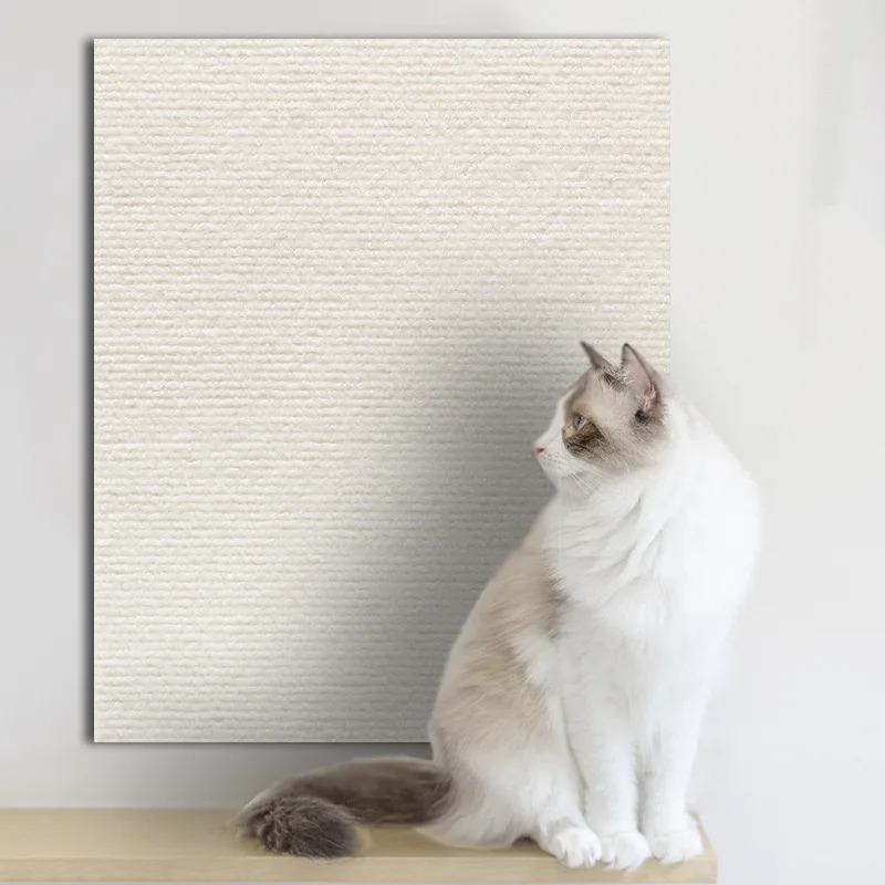 1PC 1m/39.37inch Self-Adhesive Cat Scratching Mat Trimmable Cat Carpet Cat Scratching Carpet Corner Wall Cat DIY Scratch Sofa Fu