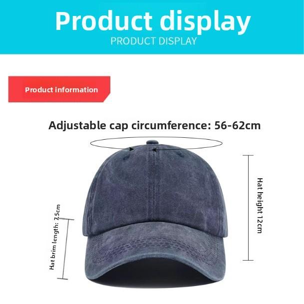 Vintage Distressed American 6-Panel Baseball Cap-Adjustable for Outdoor Streetwear