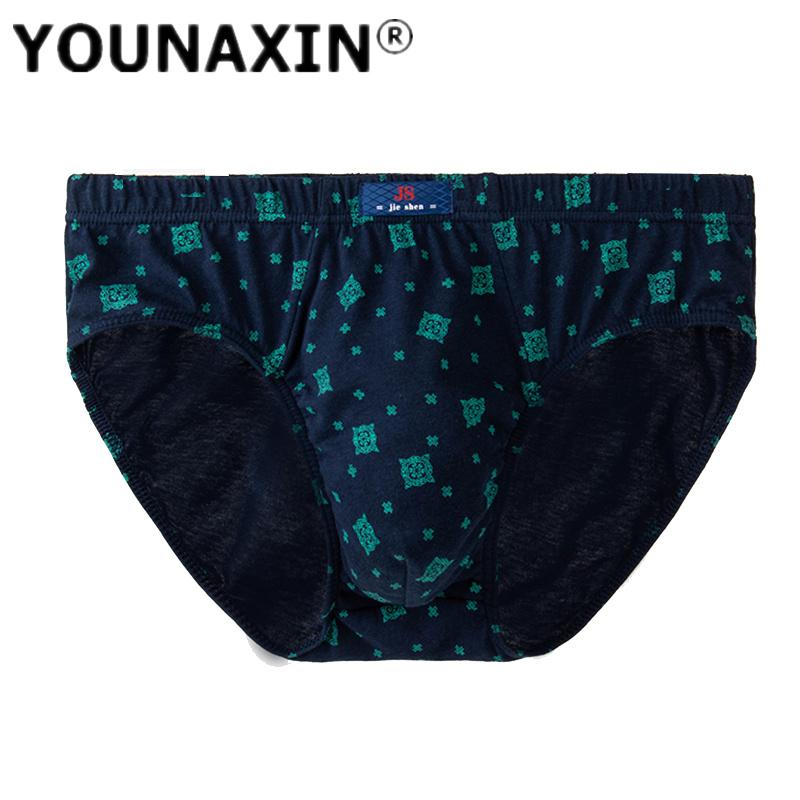 1PC Men's Briefs Knickers Printing Panties Breathable Underwear Large Undies Comfortable Underpants