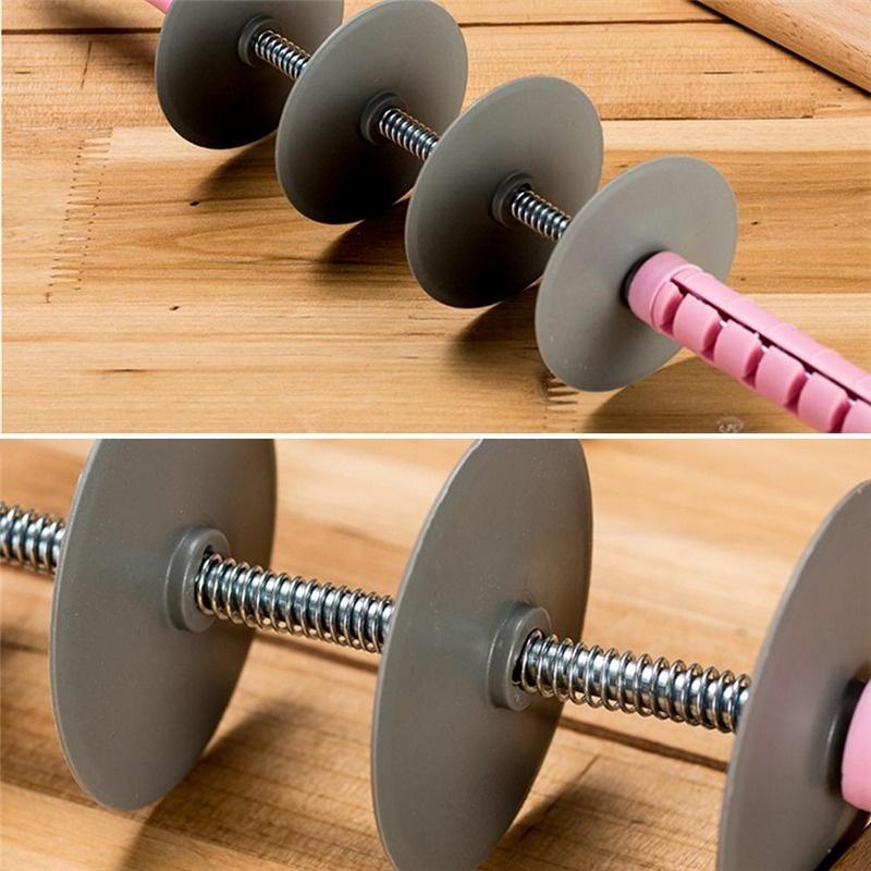 1 Pc Rolling Pin Multi-function Bread Set Adjustable Blade Roller Pins Croissant Cutter