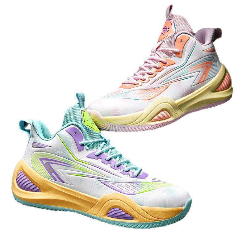 906 Men's Women's Basketball Shoes Low Top Leather Mandarin Duck Color Matching Couple Fashion Anti Slip Training Sports