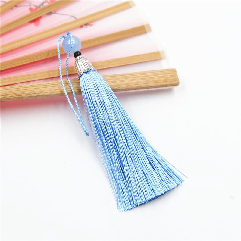 Material Antic DIY Lung cu Franjuri pentru Urechi, Mare, Pandantiv Nod Chinezesc, Articol de Păr, Accesorii Bijuterii Agățate pentru Urechi din Mătase de Gheață