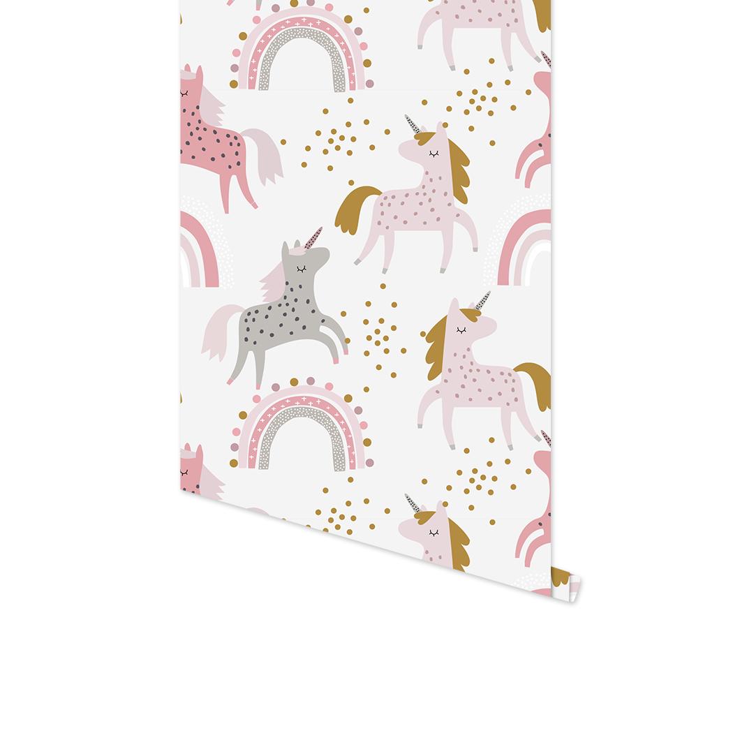 

Cartoon Unicorn Rainbow Cloud Peel And Stick Wallpapers Self Adhesive Boys Kids Bedroom Decor Mural Pink/Blue 3mx45cm