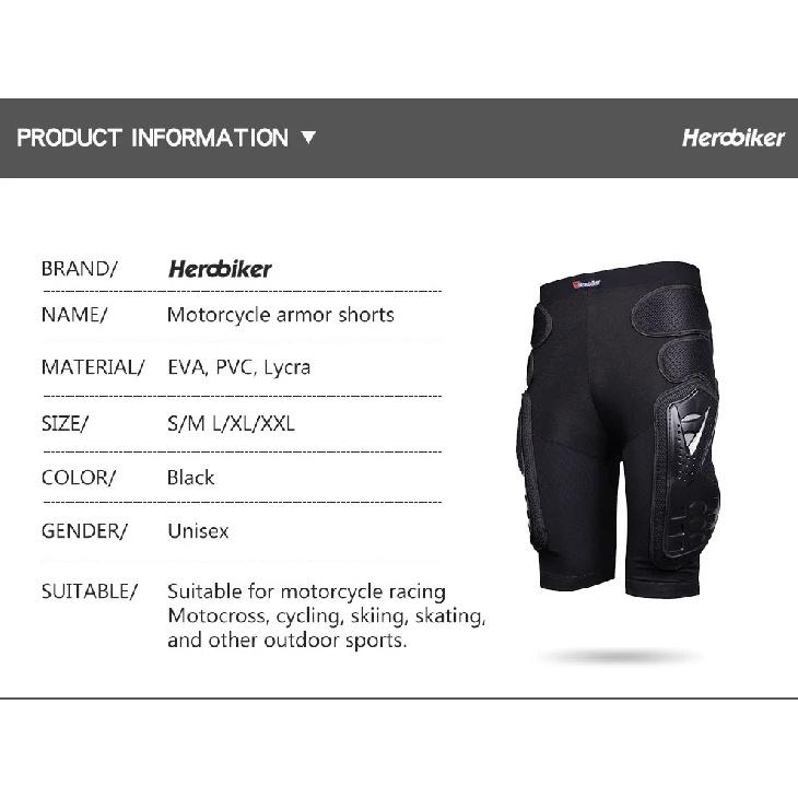 Motorcycle Pants Shorts HEROBIKER - Motocross Hip Protection Riding Racing Equipment Anti-Impact Off Road Dirt Bike Moto Gear