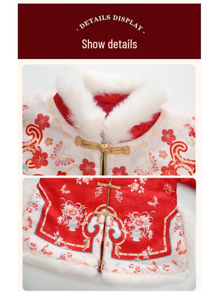2025 Winter New Year's Princess Hanfu Dress for Girls
