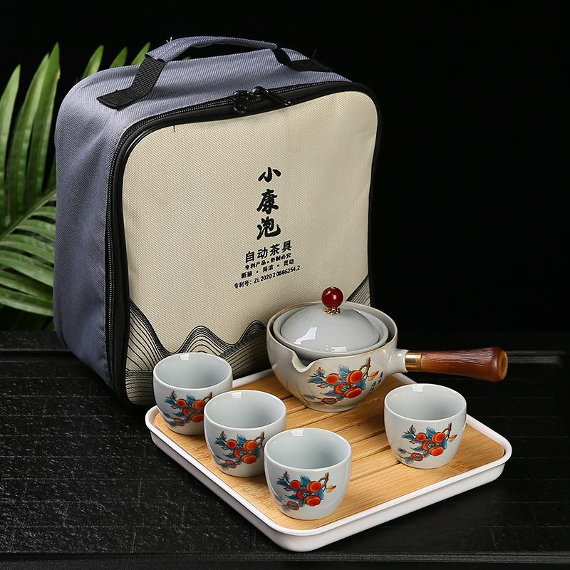 Conjunto de chá kung fu chinês, 19 estilos, conjunto de chá para viagem, cerâmica, portátil, bule, infusor, xícara de chá para chá