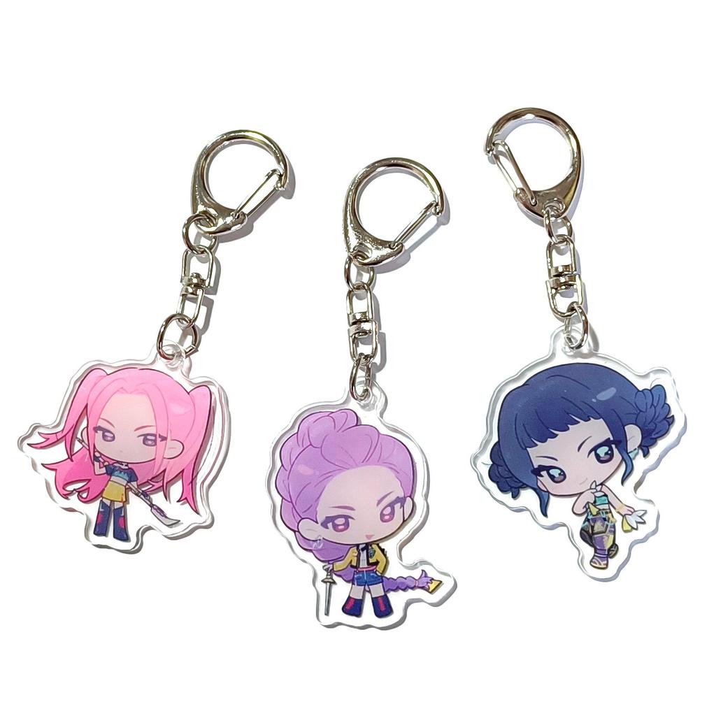 Kpop Demon Hunter Girl Group Keychain: Lumi, Zoe, Mira & Qin Yu Cute Acrylic Schoolbag Pendant
