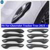 Side Door Handle / Door Handle Bowl Cover Trims For Chevrolet Tracker Trax 2024 Black/Carbon Fiber/Shiny Style Accessories