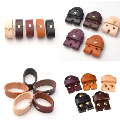 Leather Pin Belt Buckle Connector with Belt Keeper DIY Crafting Belt Maintenance Accessories Belt Buckle Strap Connector