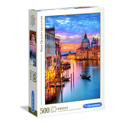 Clementoni Venedig Landschaft bei Sonnenuntergang Puzzle C35056, gemischte Farben, 500 Teile Puzzle, Kinderspiele, Lernspielzeug