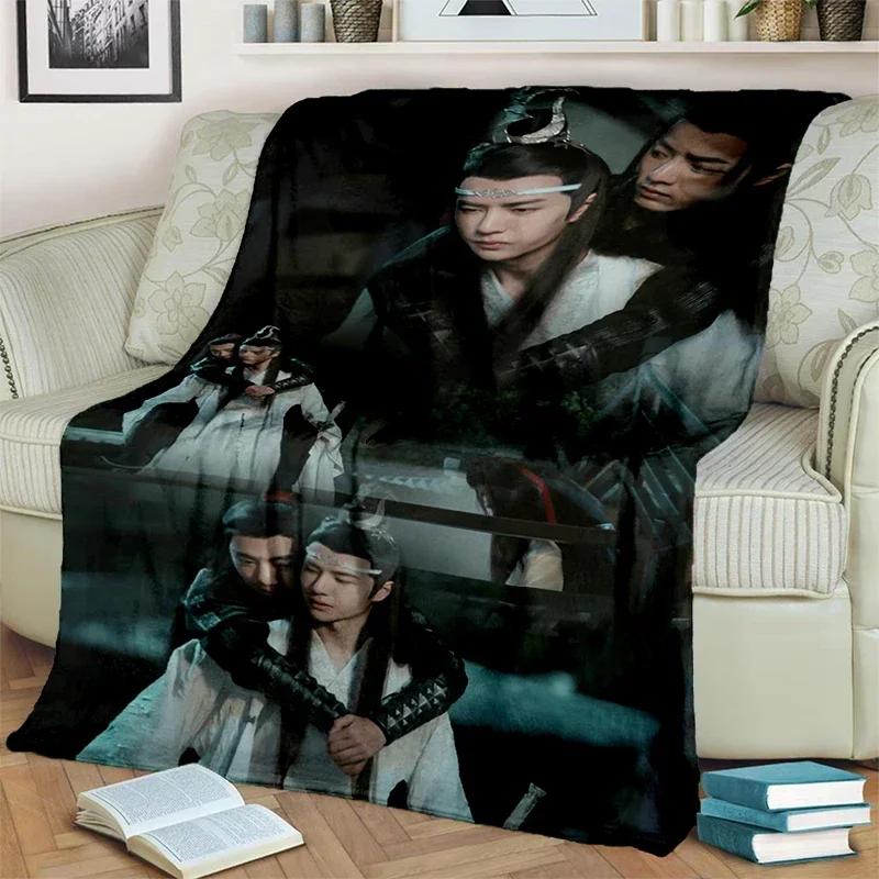 Drama The Untamed xiao zhan wang yi bo Weiche Überwurfdecke, Überwurfdecke, weiche Cartoon-bedruckte Tagesdecke, Tagesdecke, Sofa-Geschenk