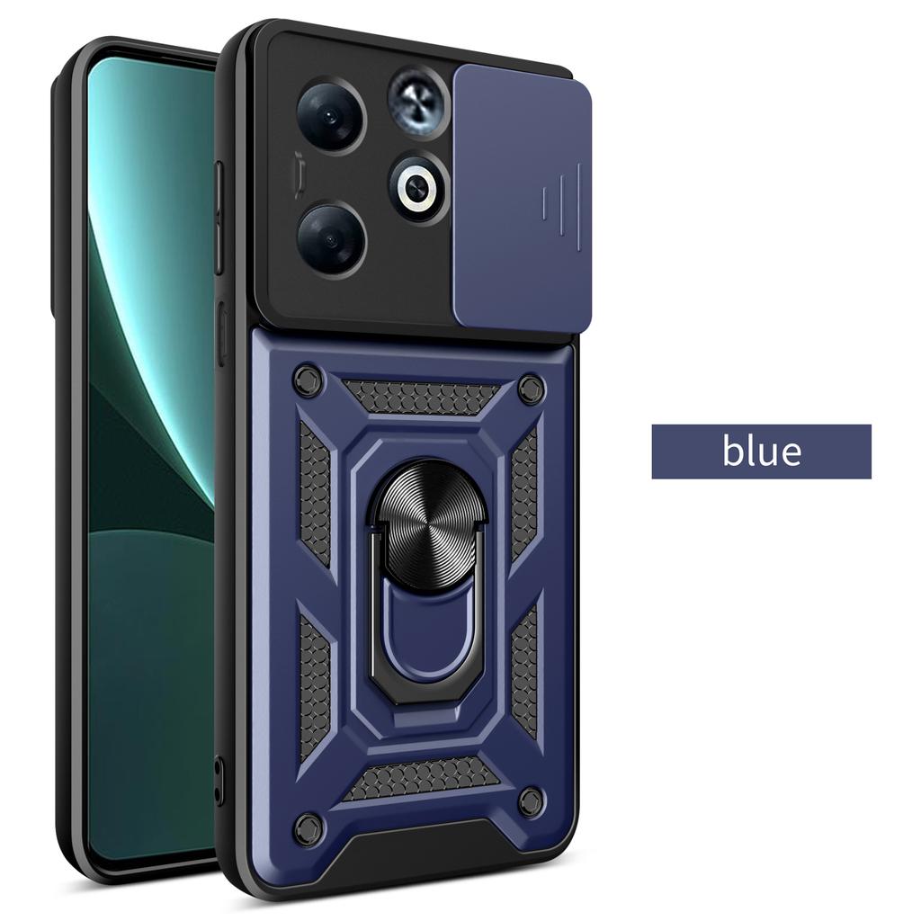 For Infinix Smart 8 Case Infinix Hot 40i Cover Smart 8 HD Magnetic Ring Holder Armor Phone Case Slide Camera Protect Back Cover