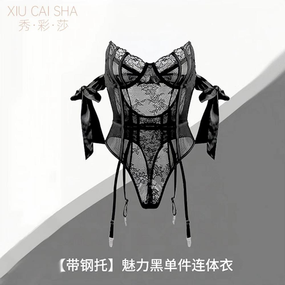 Sexy Pajamas, Sexy Lace Underwear, Shaping Clothes, Pure Desire Transparent Bed, Purple Onesie, Women's Steel Tray, War Robe