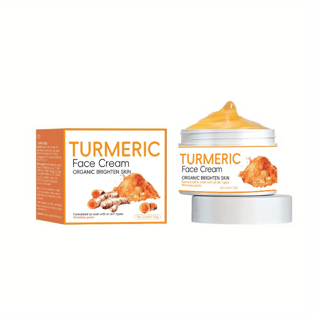 Turmeric Soap & Face Cream Set: Skin Brightening Handmade Soap & Care
