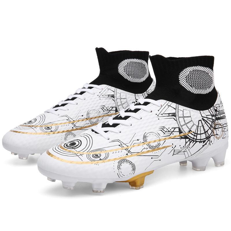 Broken long high-top football shoes, men's sports shoes, adult students, excellent price, grass training, foreign trade youth DingTalk