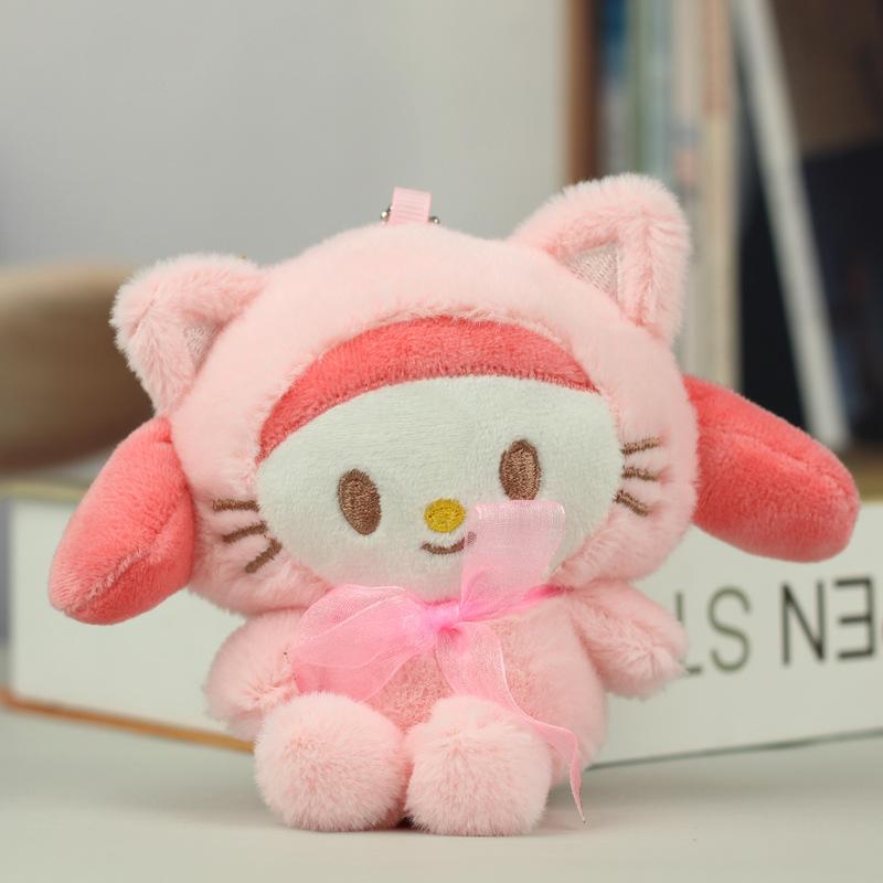 Cute Cartoon Plush Doll Pendant Keychain Backpack Charm Gift For Girls Claw Machine Prize Toy