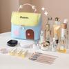 Cute House Shaped Cosmetic Bag Stain Resistant Foldable Space-Saving Makeup Organizer for Travel Home Storage