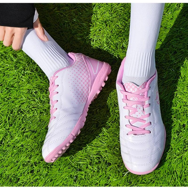 Unisex Leather Rubber Soft Bottom Short Nail Football Boots Youth Competition Professional Football Shoes