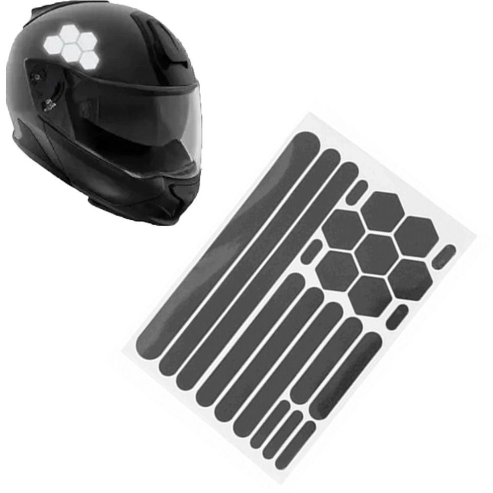 10Sheet High Visibility Bike Reflective Decals Reflective Helmet Stickers  Motorcycle Helmet