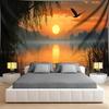 Sunset Flying Birds Digital Printing Polyester Wall Hanging Tapestry Decorative Living Room Bedrooms Office Background Gift