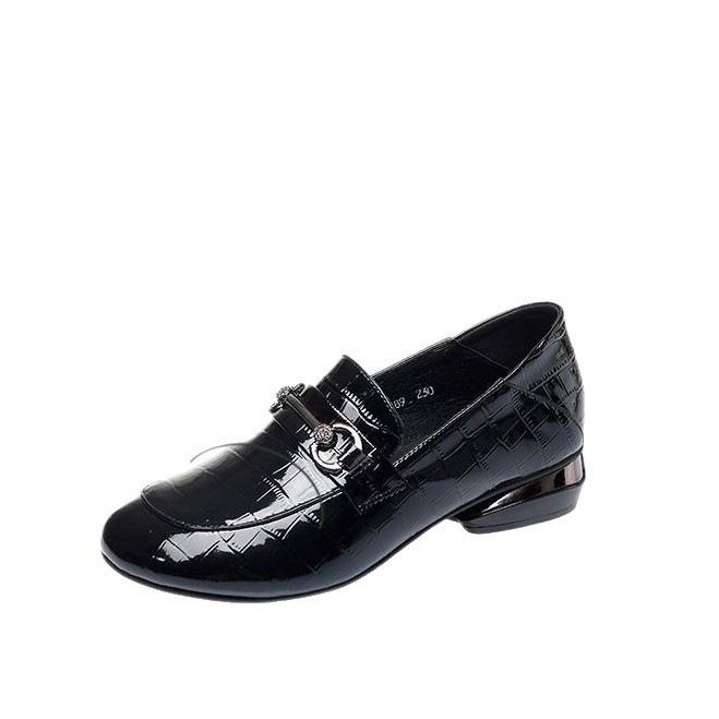 Patent Leather Spring New Low-heeled Small Leather Shoes Soft-soled Soft-faced Flat-soled Single Shoes