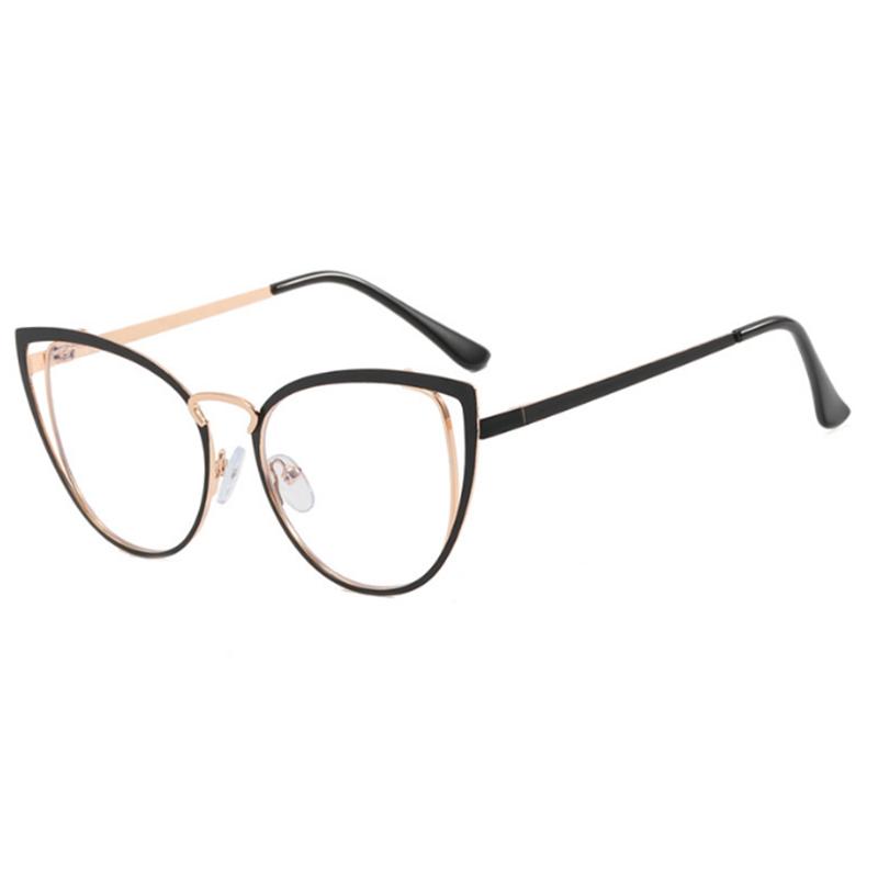 Triangular Cat Eyes Cutout Frame Clear Lens Glasses Simple Myopia Nerd Spectacles Degree -0.5 -1.0 -2.0 -3.0 -4.0 To -6.0