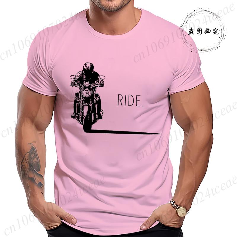 Men's Casual Motorcycle Graphic T-Shirts Man Street Summer Harajuku Tshirt Motorbike Racer Vintage Retro Bike T-Shirts Top Gift