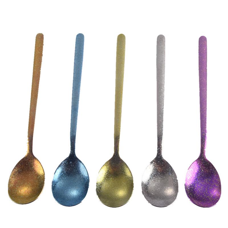 Ru Han Korean Style Titanium Crystal Gold Dining Spoon Set