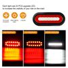 RUNHWEE LED Anhängerleuchten-Set Zwei ovale Rückleuchten mit 23 LEDs Bremslicht Blinker Wasserdicht für Wohnmobile Boote Rot Weiß - 6-Zoll Begrenzungsleuchten & Signalleuchten, LKWs,
