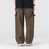 High-end American Heavy Design Overalls Men's Summer Trendy Brand Multi-pocket Loose Wide-leg Casual Straight Trousers