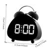 LED Electronic Display LED Clock Super Loud Sound Vintage Electronic Clock Plastic Mechanical Ringing Digital Alarm Clock