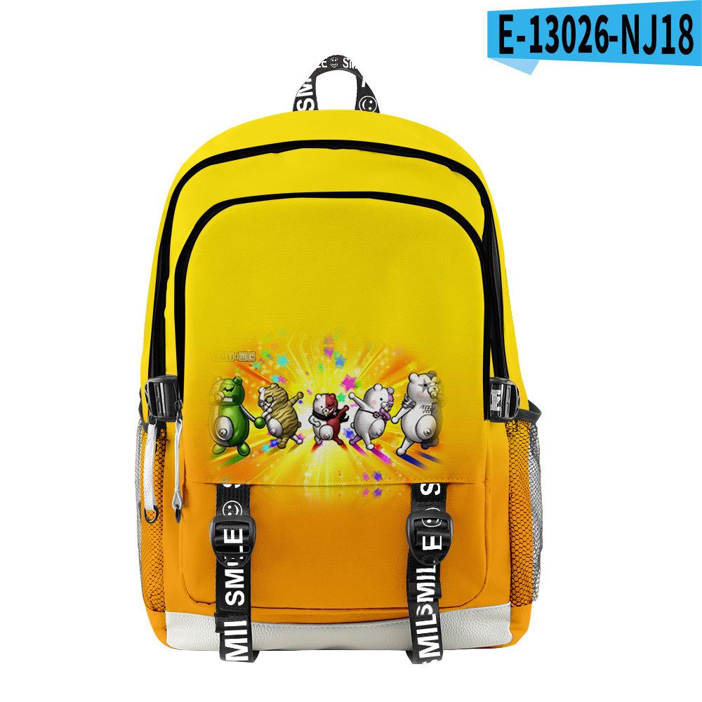 Trending Unique Cool Bad Bunny Knapsacks Boys/Girls Pupil Learner Bags 3D Design Keychains Oxford Moisture-proof Adorable Small Backpacks