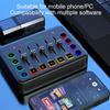 Gaming Audio Mixer Eksternt lydkort Uavhengig kanalkontroll Bluetooth-kompatibel Streaming RGB PC Mixer med XLR mikrofongrensesnitt